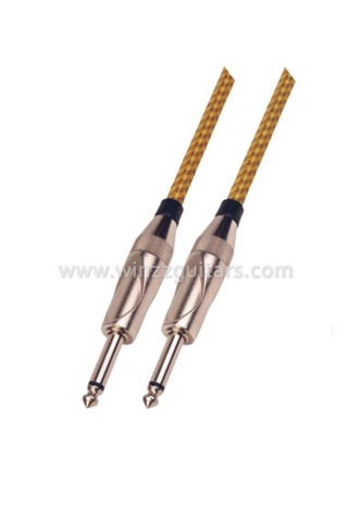 6.5mm PVC And Tweed Black Guitar Link Cable Spiral Guitar Cable (AL-G013)
