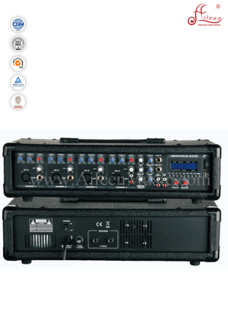 Professional Amplifier Speaker 4 Channels 3 Band EQ Mobile Power Mixer Amplifier (APM-0415U)