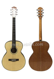 40 Inch Spruce Plywood Sapeli Acoustic Guitar With Black ABS Binding (AF48H)