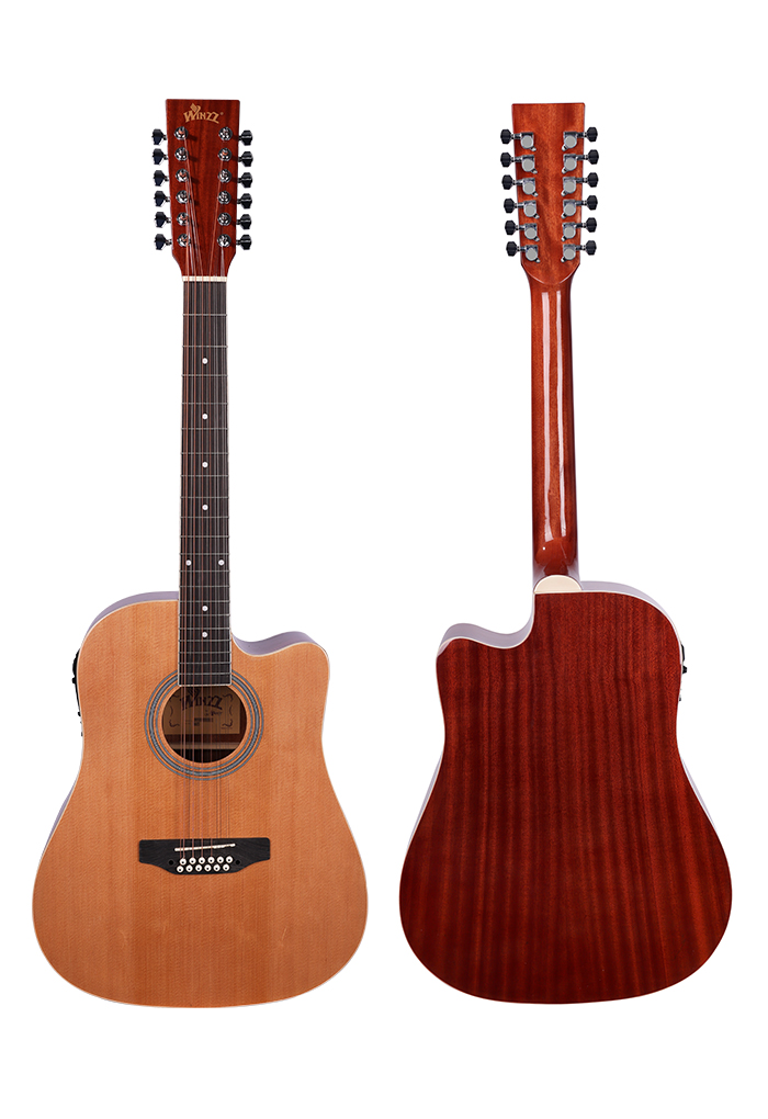 12 Strings 44" Wholesale Cutaway Acoustic Guitar(AF8A8E12)