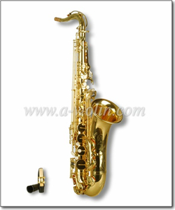 Gold Lacquer Bb Key Student Sax Tenor Saxophone Price (SP0011G)