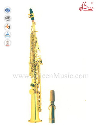 Bb Key Gold Lacquer Straight Soprano Saxophone (SP2011G)