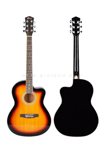 39" high quantity Polish varnish cutaway acoustic guitar (AF27C)
