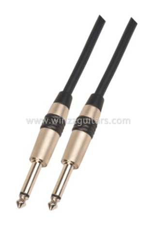 Black 6mm PVC Spiral Guitar Cable Instrument Cables (AL-G019)