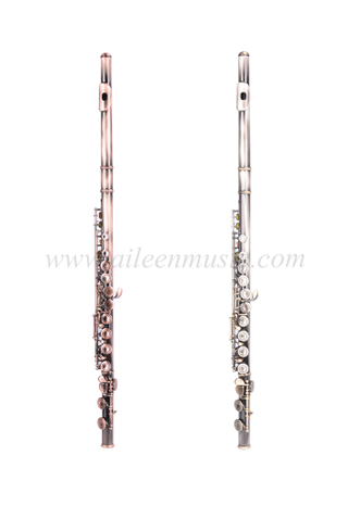 16 Keys Cupronickel Body Antique Brass Finish C Key Entry Grade Flute (FL-G601A)
