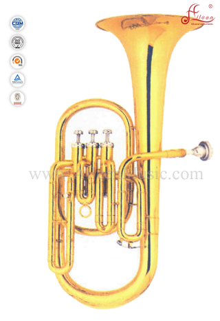 3 Valves Eb Key Gold Lacquer Alto Horn (AH9701G)