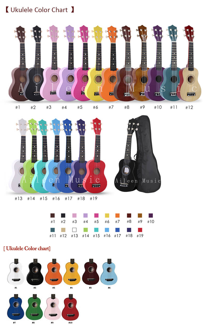 Guitar & Ukulele color chart Aileen Music