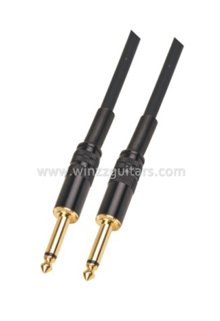 Black Spiral 6mm PVC Instrument Bulk Guitar Cable (AL-G010)
