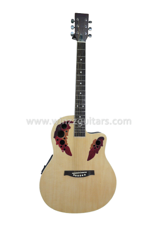 41" Cutaway Plastic Round Back Western Ovation Guitar With EQ (AFO229CE)